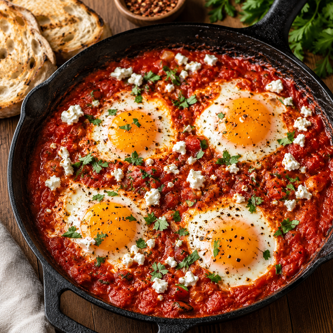 High Protein Shakshuka Recipe (62g Protein)