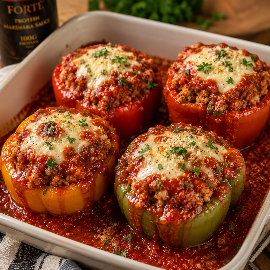 High Protein Stuffed Peppers Recipe (92g Protein)